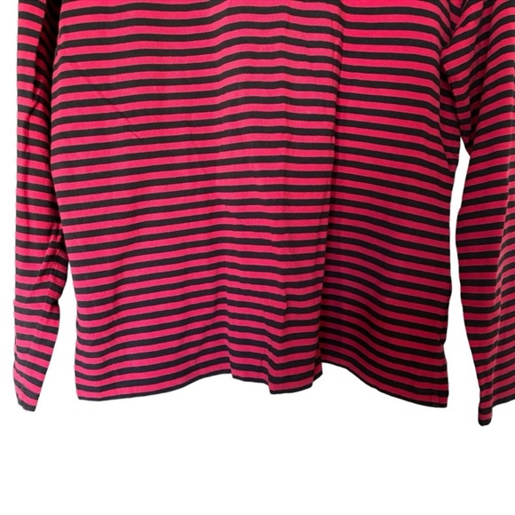 Susan Graver Weekend Cotton Modal Top Women's Size Large Stretch Striped Casual - Picture 7 of 12